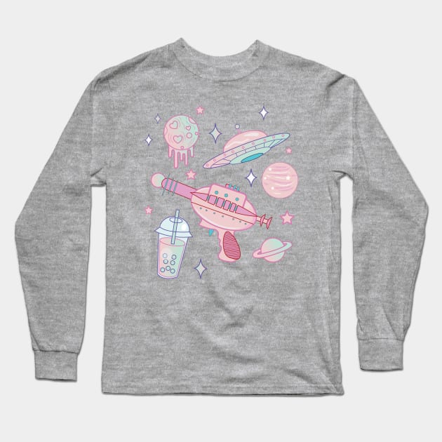 Alien Babe Pastel Goth Tee Long Sleeve T-Shirt by LunaElizabeth